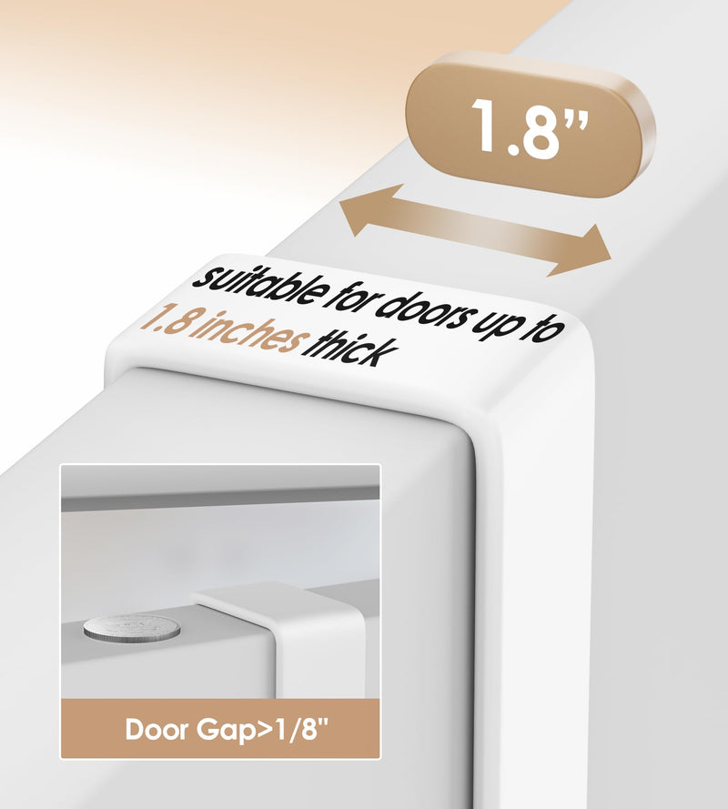 [Australia - AusPower] - Over The Door Hooks Hanger with 11inch Extended Arms for Easy Use by Women, 1 Pack, White, Bathroom Accessories and Towel Rack Organization Matte White 