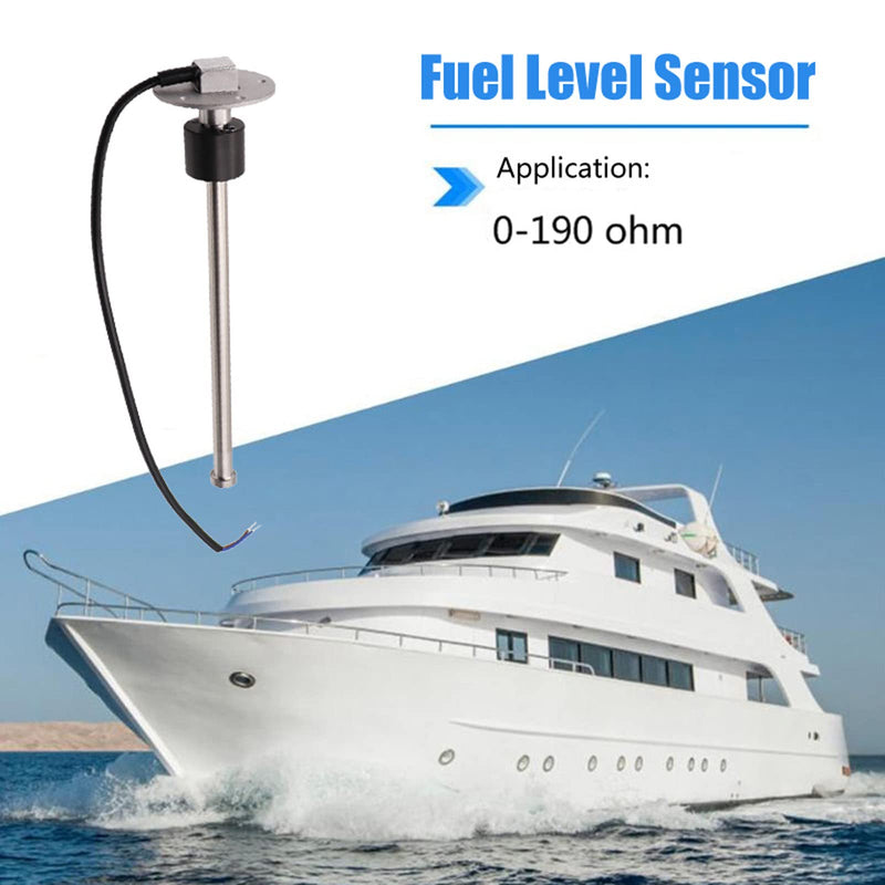 [Australia - AusPower] - Geloo Level Sensor, Stainless Steel Fuel Sending Unit Water Level Indicator Sensor Car Fuel Water Level Sensor for Fuel Water Indicator 0~190 Ohm (150 mm) 150mm 