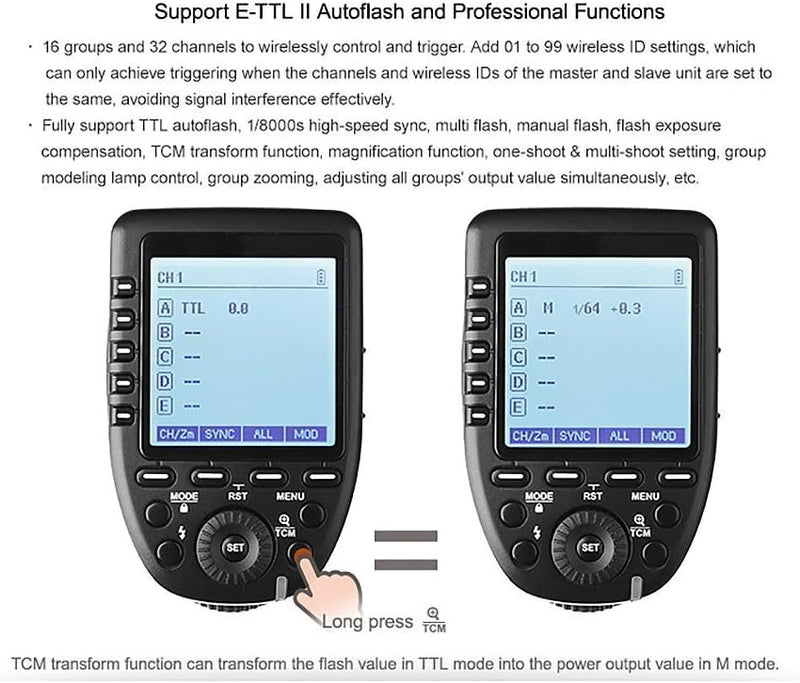 Godox XproF Xpro-F TTL Wireless Flash Trigger for Fujifilm, 2.4G X System XProF for Fujifilm