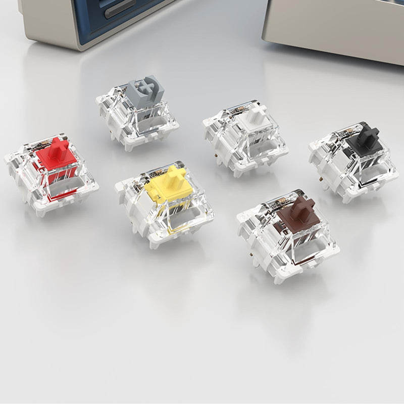 [Australia - AusPower] - Gateron G Blue Pro 3.0 Pre-lubed Switches 5pin Clicky for MX Mechanical Type Key Gaming Keyboard Switches, SMD RGB Light Plate Mounted Switches (70 Pcs-5pin, Blue) 70pcs-5pin 