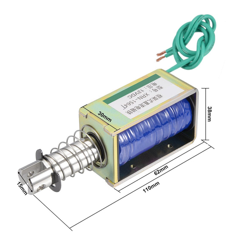 [Australia - AusPower] - uxcell DC 12V 60N 10mm Stroke Push Pull Type Open Frame Solenoid Electromagnet XRN-1564T 