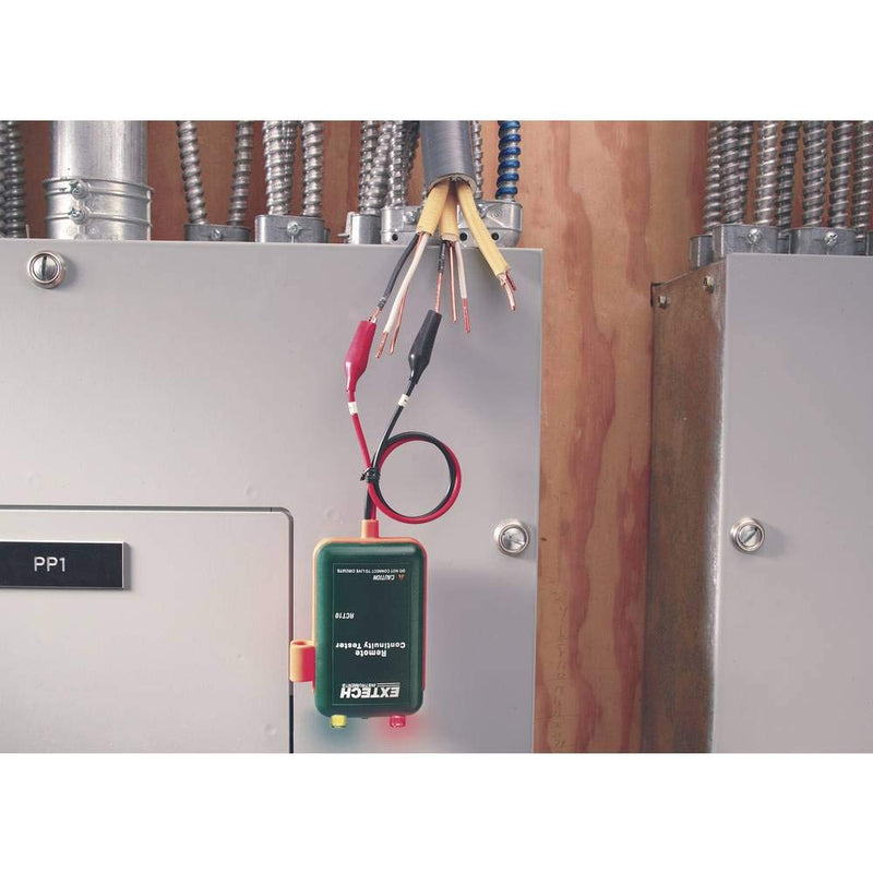 Extech CT20 Continuity Tester with Remote and Local Test, Acoustic Signal, LED Display, Long Line Range, Cable Fault Diagnostic, Ideal for Electricians & Installers | Removable remote probe, one-person cable test, LED and acoustic sound, crocodile clip...