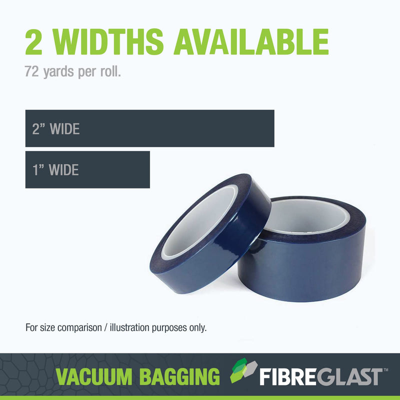 Fibre Glast High-Heat Residue-Free Flash Tape Roll, 1in Wide – Seal Carbon, Fiberglass, Epoxy & Resin Composites – Elite Lab Vacuum Bagging Supplies, Degassing Chambers & Vac Purge Kits