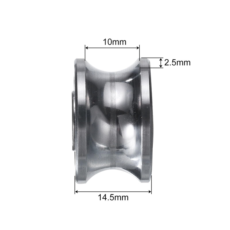 [Australia - AusPower] - uxcell 12pcs SG22 U Groove Track Guide Bearing 8x22.5x14.5mm U Groove Roller Wheel (GCr15) Chrome Steel Bearings, ABEC3 12 