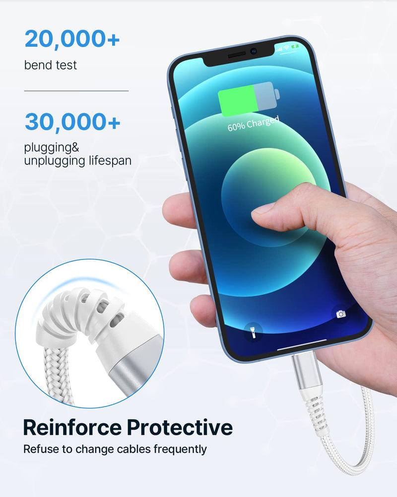 [Australia - AusPower] - iPhone Charger [Apple MFi Certified] 2Pack 10FT Long Lightning Cable Fast Charging Nylon Braided USB Cable iPhone Charger Cord Compatible with iPhone 14 13 12 11 Pro Max XR XS X 8 7 6 Plus SE, iPad 