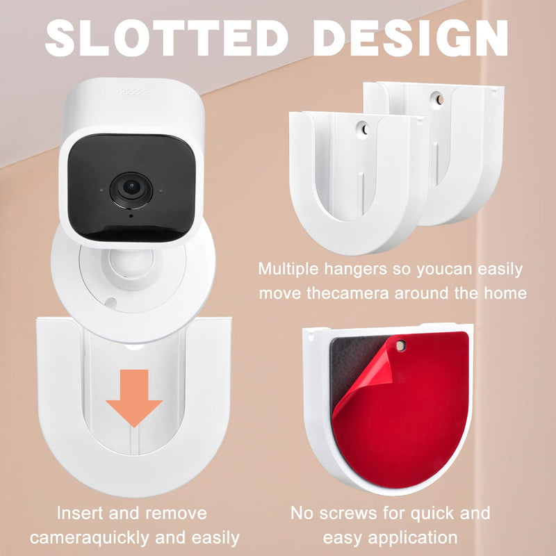 [Australia - AusPower] - 2 Pack Wall Mount for Blink Mini Indoor Camera,Strong Adhesive Camera Mount Base for Blink Mini Indoor Camera,Two Ways Easy Installation, No Drilling or Screw Secured Fixed (Camera not Included) 
