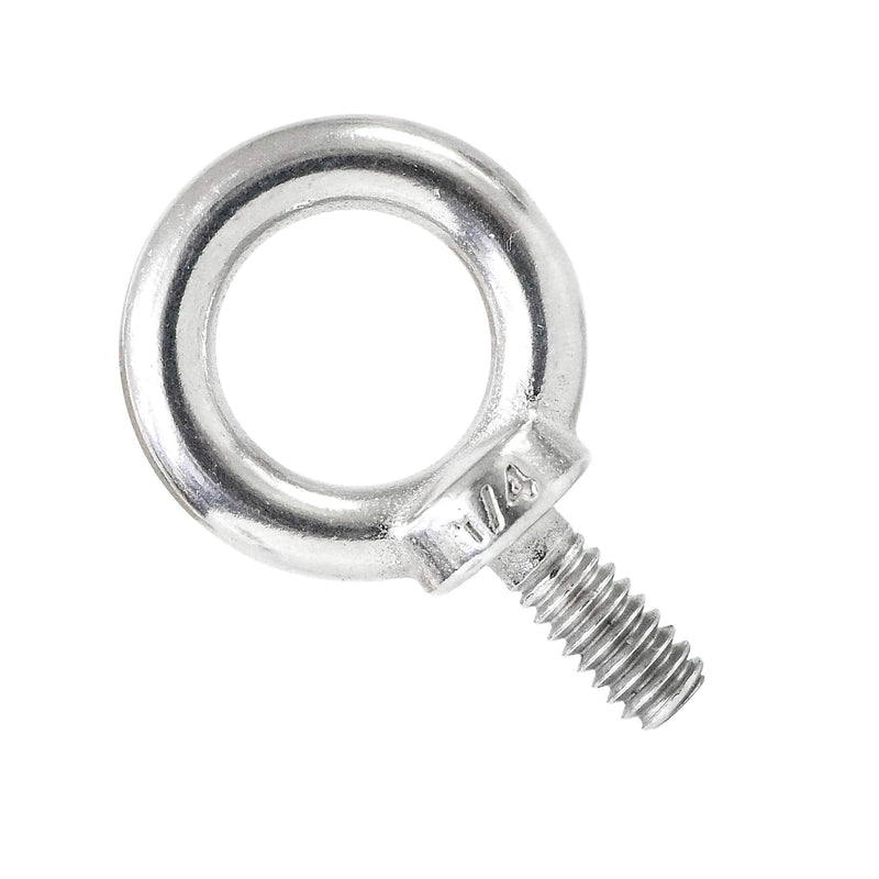 [Australia - AusPower] - 4 Packs 316 Stainless Steel 1/4" UNC Eye Bolt, Machinery Shoulder Eyebolts, Lifting Ring Threaded Eyebolt 1/4" 4 