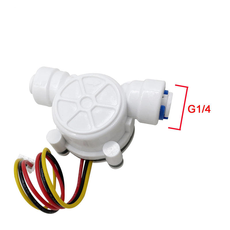 1/4" Quick Connect Water Flow Sensor Food-Grade Switch Hall Effect Flowmeter Fluid Meter Counter 0.3-6L/min G1/4" qiuck connect GR-402B 1