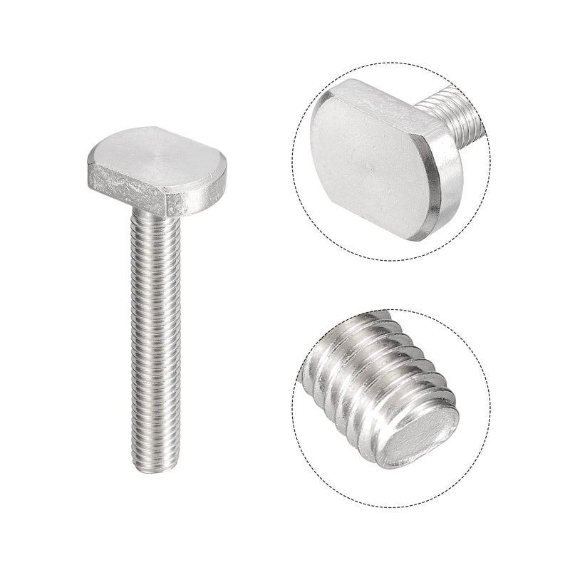 [Australia - AusPower] - uxcell T-Slot Bolts, 5pcs M10x60mm T Slot Drop-in Stud Sliding Bolts 304 Stainless Steel T Shape Screws for T Track 60mm 5 