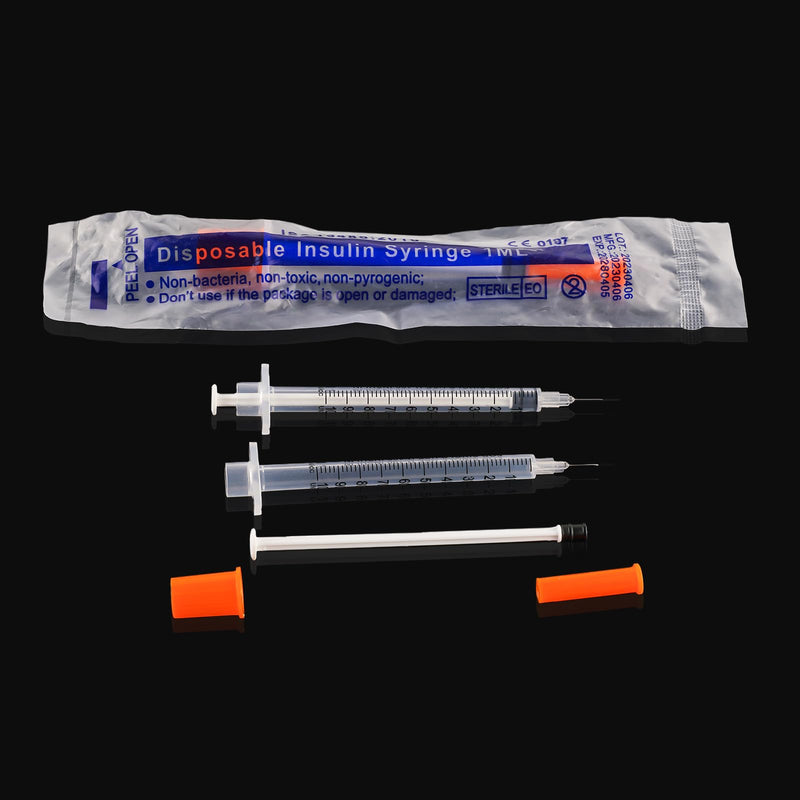 U-100 1ml 31ga Disposable Syringe and 31G x 6 mm (1/4") Needle, Lab Dispensing Supplies, 100Pack 31G 1cc 1/4" 6mm 100 pack