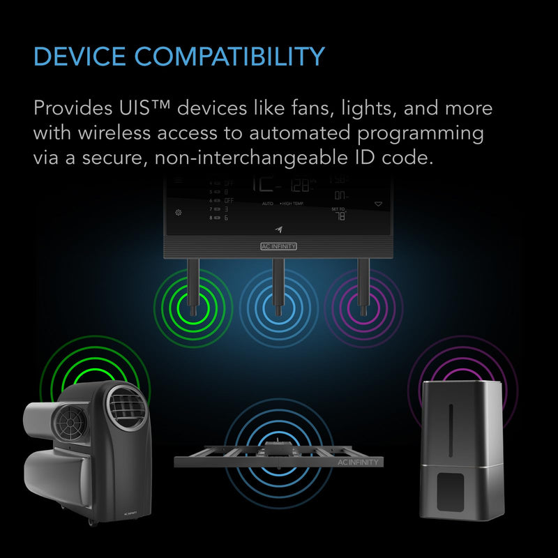 [Australia - AusPower] - AC Infinity UIS Wireless 1-to-1 Transmitter and Receiver Two-Pack, Replaces Wired Connector Cords, 26 ft. Max Range, 2.4 Ghz Remote Connection to UIS Devices and Controllers 