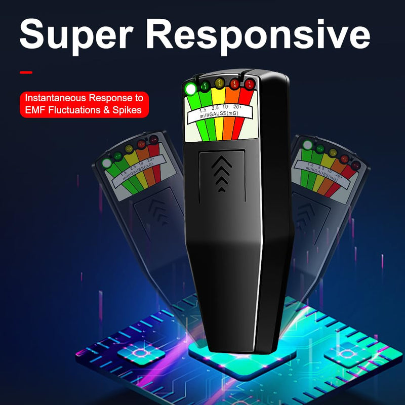 [Australia - AusPower] - EMF Meter Milli Gauss Counter Ghost Hunting Equipment with LED Prompts for Electromagnetic Radiation Detecting and Paranormal Investigations 