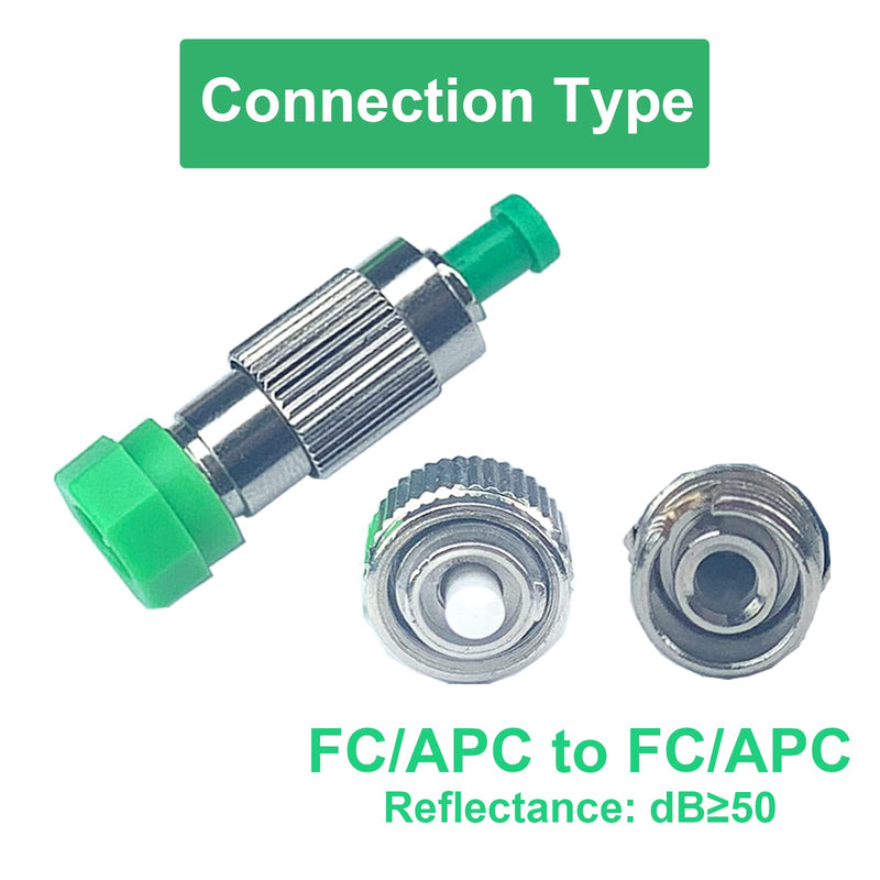 [Australia - AusPower] - 5Pcs 5dB FC-APC Fiber Optic attenuator, Fiber Signal Attenuation Converter, FC Ferrule Inserts Connector 