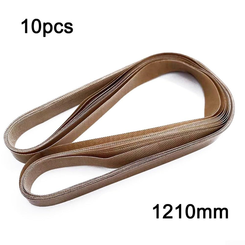 10Pcs PTFE Conveyor Belt For FR-900 FR-980 FR-770 FR-810 FR-1000 FRD-1120 FRD-1000 Continuous Band Sealer, 15Mm Width Non Stick Sealing Belt For FR Series, High Temperature Sealing Tape 1210mmx15mmx0.2mm
