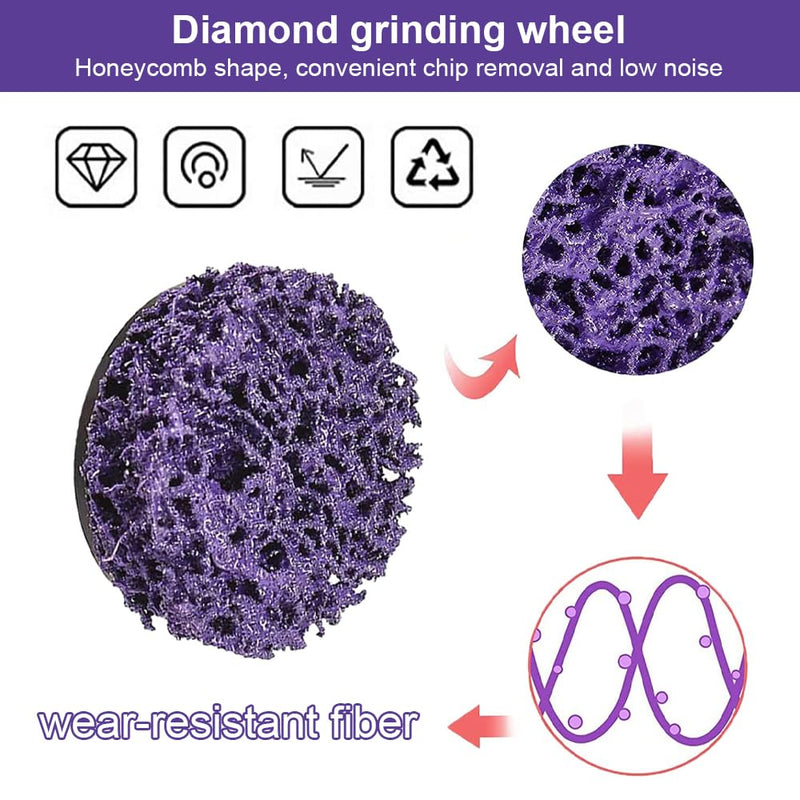 [Australia - AusPower] - CSD Sanding Disc, 24 Pieces Coarse Cleaning Disc 50 mm Cleaning Disc Set Nylon Fabric Disc Paint Removal Rust Polishing for Angle Grinder Purple Black Blue 