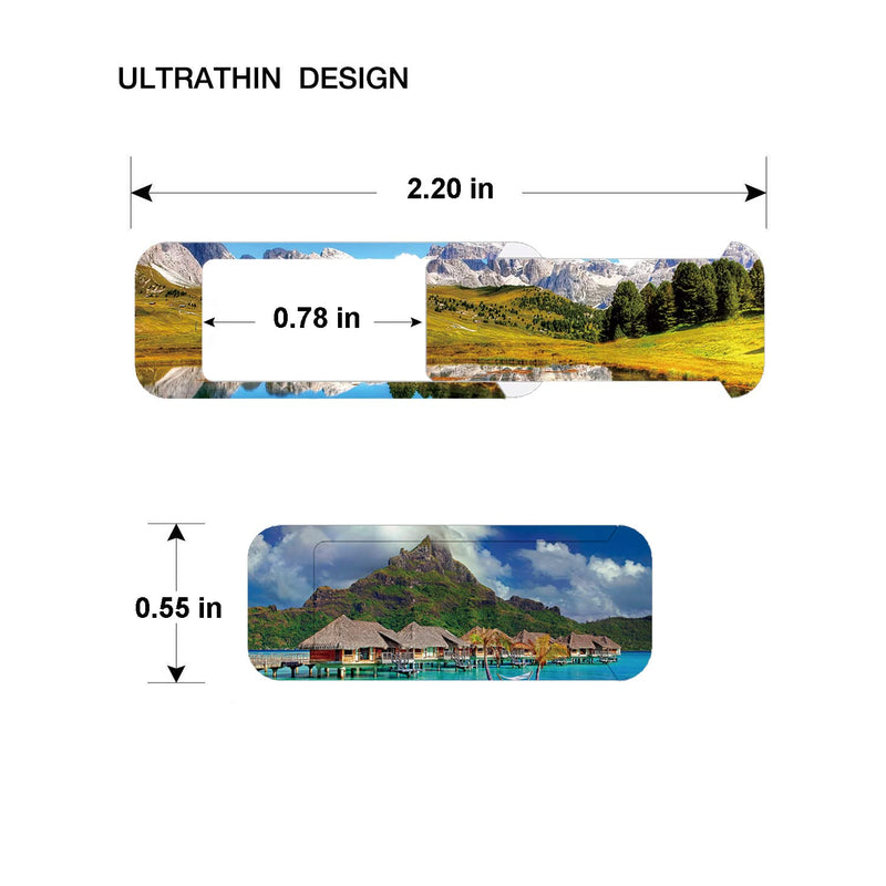 [Australia - AusPower] - Laptop Camera Cover Slide,Protective Cover for Laptop, Desktop, PC,MacBook Pro, MacBook Air, iPad, iMac, Tablet,Protecting Privacy Security (Scenery) Scenery 