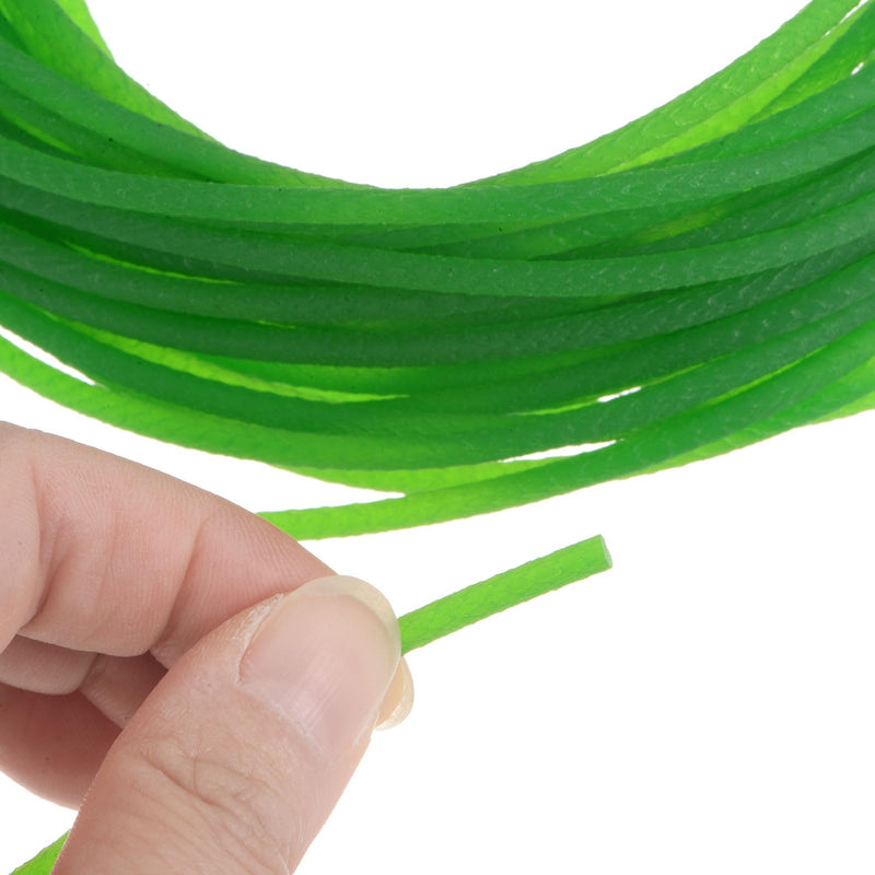 [Australia - AusPower] - HARFINGTON Polyurethane Round Belts 3mm Dia 32.8ft(10 Meters) Length Rough Surface PU Urethane Belt for Drive Transmission, Green 3mmx10 Meters 