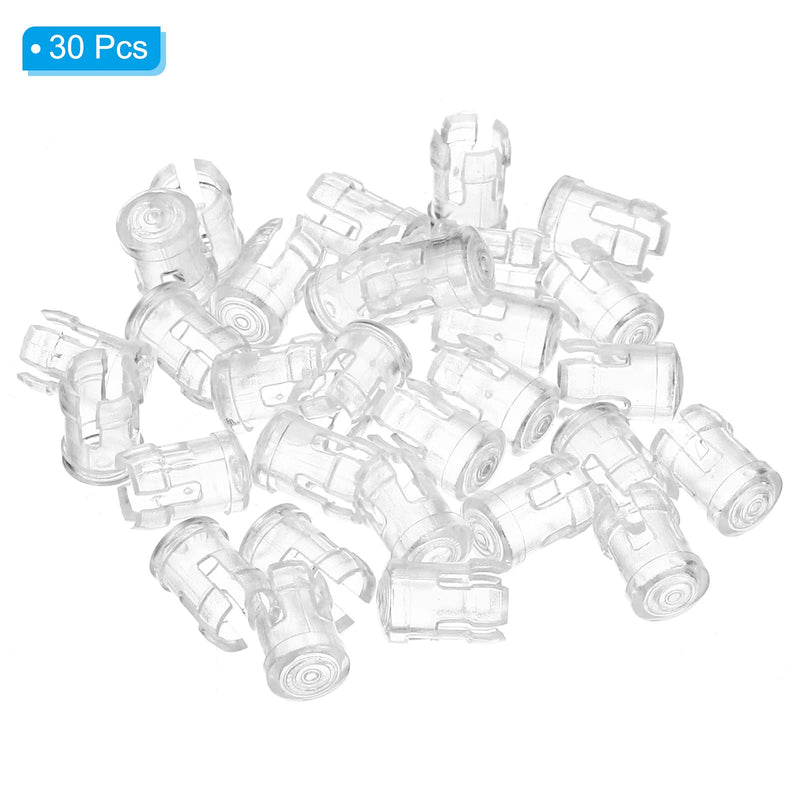 [Australia - AusPower] - PATIKIL 3mm Emitting Diode Holder, 30 Pack LED Holder Clip Mounting Bracket Socket Cap for Lamp Bulb Bezel Mount Panel LED Display, Transparent 