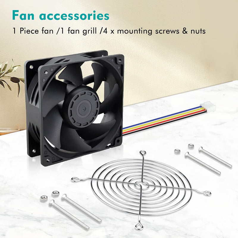 [Australia - AusPower] - Wathai 12038 120mm x 38mm PWM Computer PC Case Fan 12V 4pin 5300rpm 230 CFM High Airflow Duall Ball CFM FG DC Brushless Cooling Fan 12V 4Pin Ball 