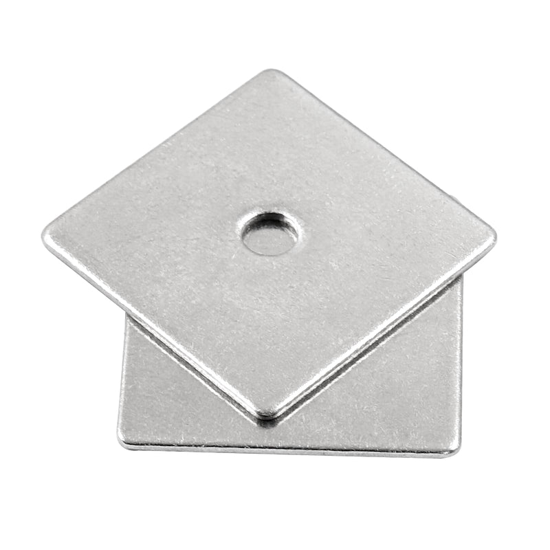 [Australia - AusPower] - 10pcs M3 Square Bearing Plate Washer, 304 Stainless Steel Flat Pad Spacer Gasket Hardware Fastener, Heavy Duty Square Washers Plate, 0.14"(ID) x0.79"x0.79"x0.04" M3-0.14"(ID)x0.79"x0.79"x0.04" 