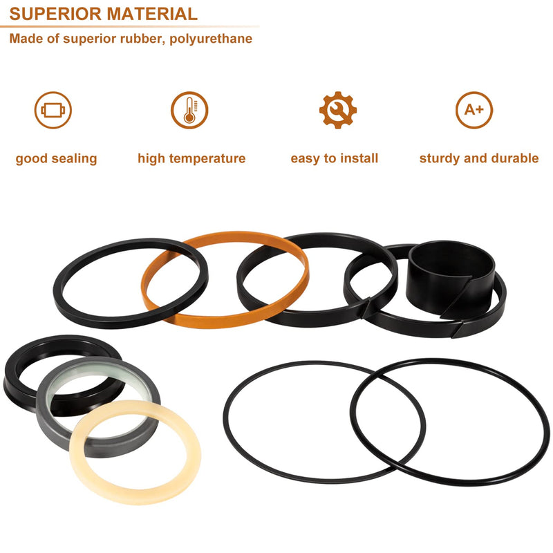 [Australia - AusPower] - for Case 1543273C1/Case G109423/Case G105545 Hydraulic Cylinder Seal Kit (for Rod Size: 2'', Bore Size: 4'') for Case 450 455 550 580 650 680 780 850 855 1085 1086 1150 1155 1285 1286 1450 1450 1550 