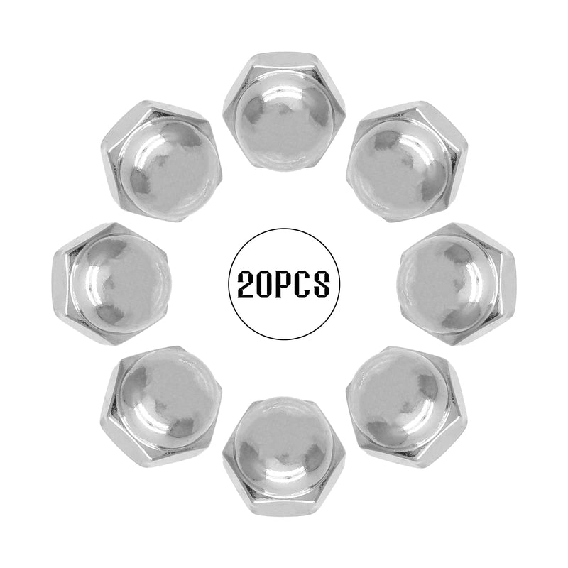 [Australia - AusPower] - Piutouyar Acorn Cap Nuts Hex Nut 1/4-20, 304 Stainless Steel 18-8 Hex Dome Cap Nut (20Pcs) 1/4-20-20pcs 20 