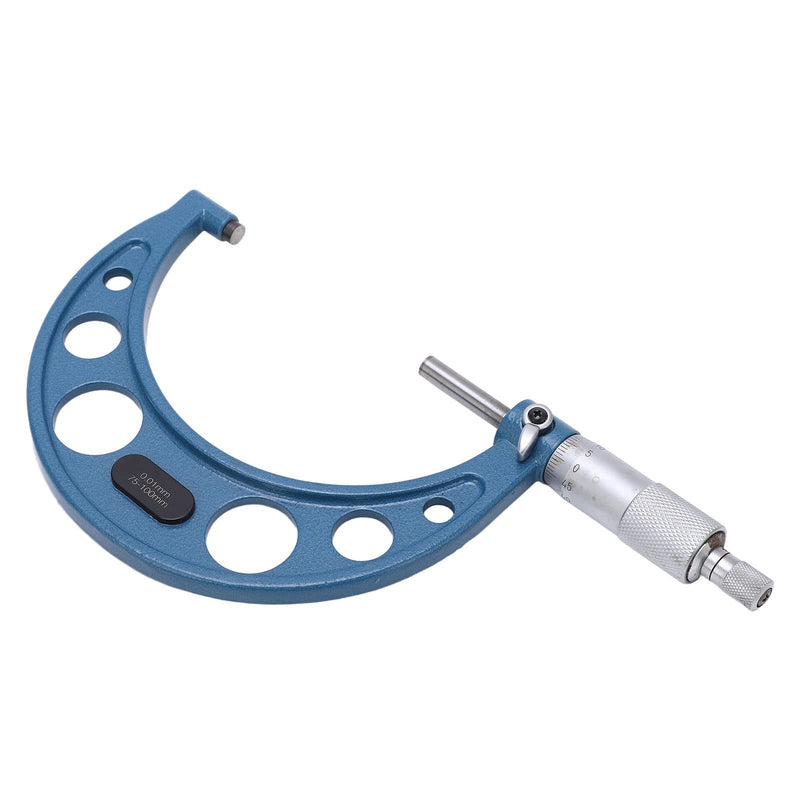 [Australia - AusPower] - Professional Premium External Micrometer Precision Tool for Machinists, 75-100 mm Measuring Range, 0.01 mm Pitch, Micrometer Stable Alloy Surface, Accurate Measurement 