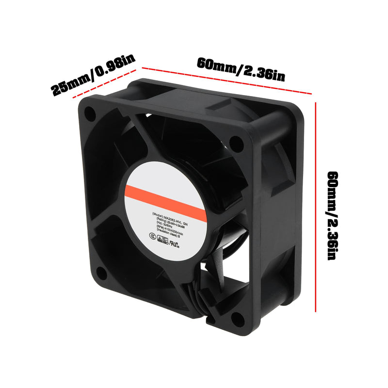 EMSea 2-Core Fan 6025 AC220-240V 4.1/4.4W Compatible with Sunon MA2062-HVL GN