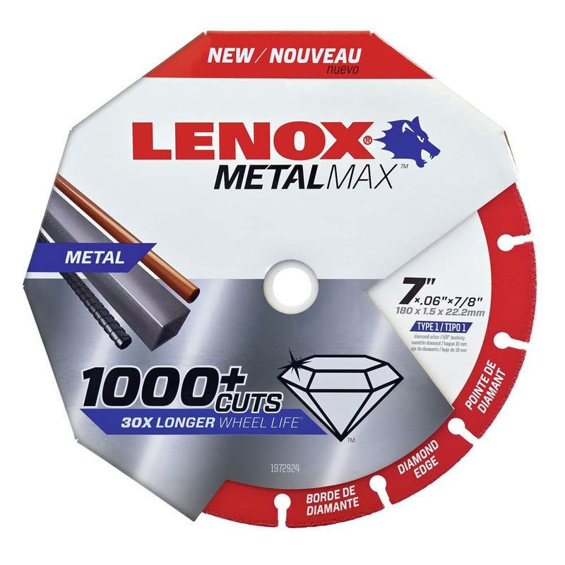 Lenox Metalmax 7 Inch Segmented Rim Diamond Edge Cutoff Wheel for Metal