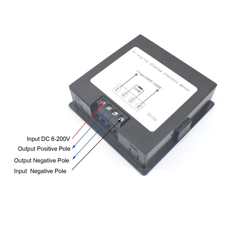 [Australia - AusPower] - Multimeter Ammeter Voltmeter DC 6‑200V Volt Monitor with Alarm Function Digital Voltmeter LCD Display Digital Current Voltage Power Energy Meter Battery Monitor 