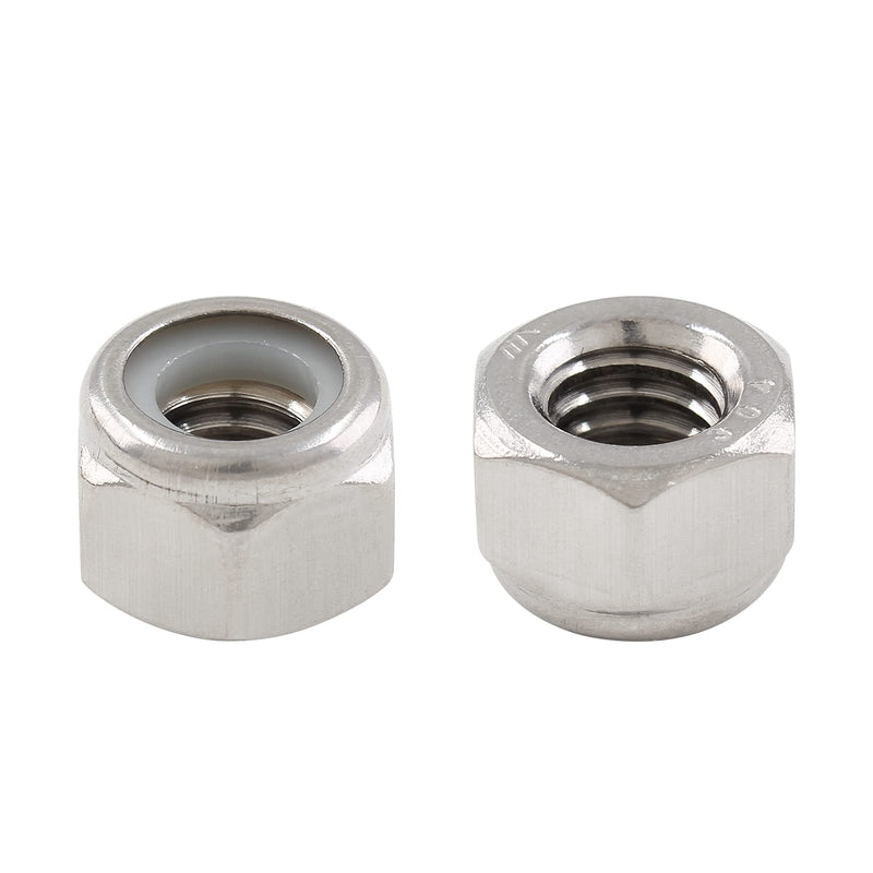 [Australia - AusPower] - 50PCS 1/4 20 Nylon Insert Hex Lock Nuts 304 Stainless Steel 18-8,Bright Finish 1/4-20?50pcs? 