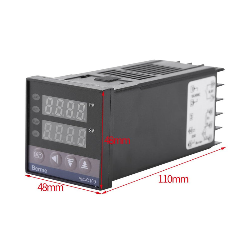 [Australia - AusPower] - PID Controller Thermostat Temperature Controller 0C1300C AC110V-240V Alarm REX-C100 Digital LED Temperature Controller for Electric Power Chemical Industry 