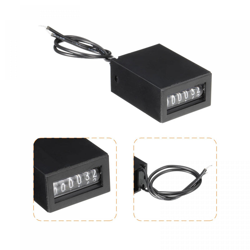 [Australia - AusPower] - uxcell Electromagnetic Counter 6 Digits 0-999999 Counting Range Electronic Pulse Counter Digital Totalizer DC 7-24V 