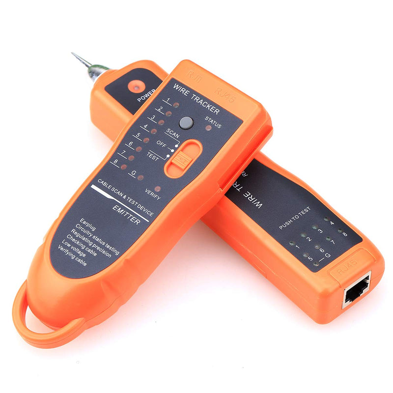[Australia - AusPower] - Wire Tracker XQ-350 RJ45 RJ11 Finder for Telephone Network Wire LAN Cable Tester for Line DC Detecting/Anode/Cathode Determination Diagnose Tone Networking Tool with Crystal Head 