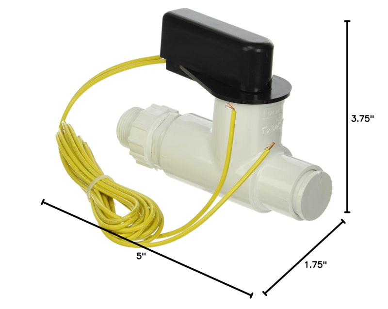 Little Giant ACS-4 In-Line Condensate Drain Overflow Shut-off Switch, 24 VAC Input Voltage, 5 Amp Capacity, 72 inch Leads, Black/White, 599125