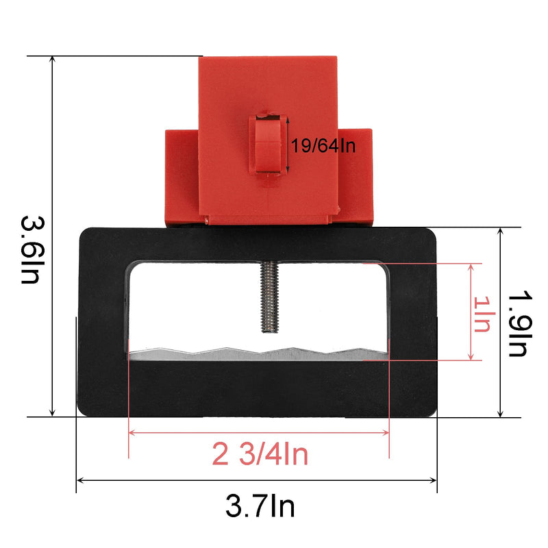 [Australia - AusPower] - WUWEOT 4 Pack Circuit Breaker Lockout Device, 480/600V Clamp-on Breaker Lock Out Device, Extra Large Universal Single & Multi Pole Circuit Interrupter, No Lock Needed 