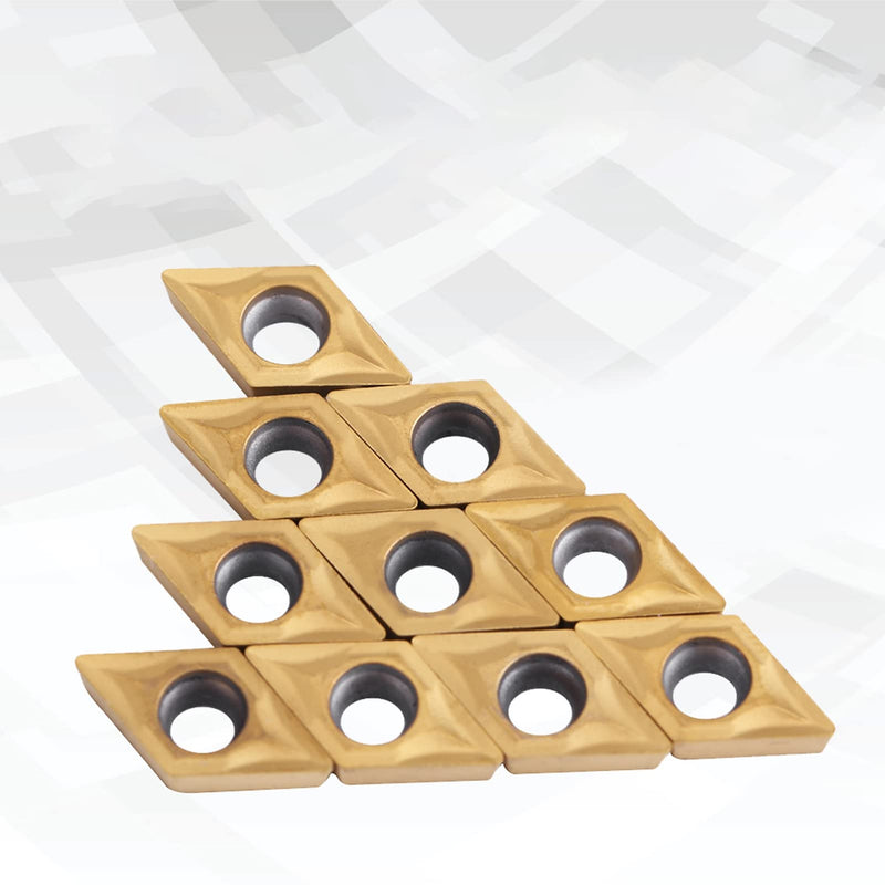 [Australia - AusPower] - Akozon CNC Carbide Tip Inserts Pack of 10 Solid Carbide Reversible Blade Cutting Tool DCMT070204 US735 DCMT51.51 