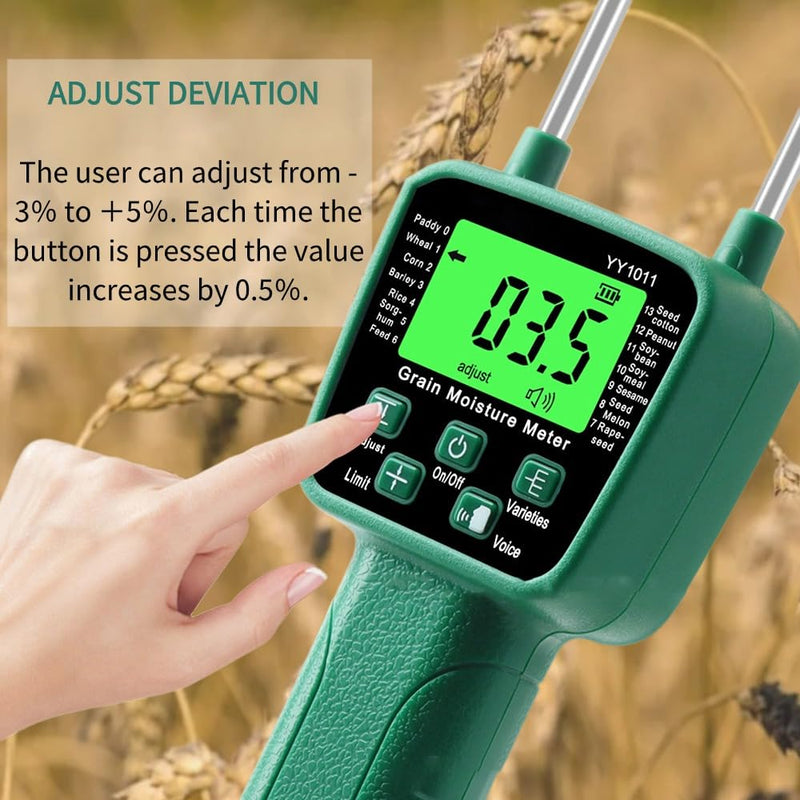[Australia - AusPower] - Portable Hay Tester, Hay Bale Tester with Probe for Sesame Wheat Corn Soybean Rice Barley Sorghum Peanut Kernel Rapeseed 