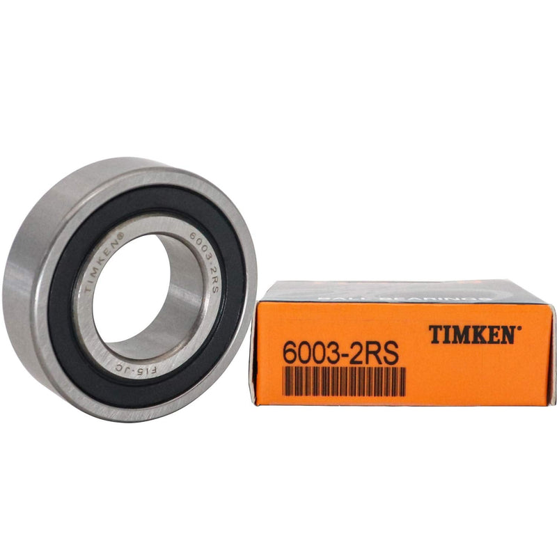 [Australia - AusPower] - 2PACK TIMKEN 6003-2RS Double Rubber Seal Bearings 17x35x10mm, Pre-Lubricated and Stable Performance and Cost Effective, Deep Groove Ball Bearings 
