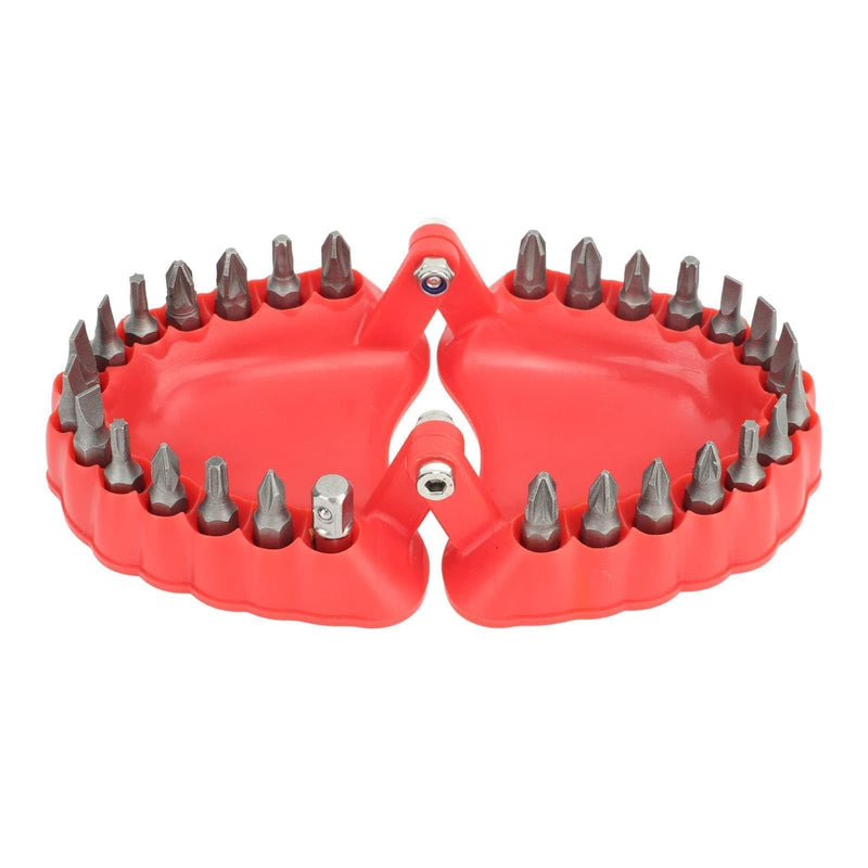 Denture Drill Holder, Denture Drill Organizer, Denture Screwdriver Organizer, Denture Drill Holder with 28 Bits, Fit for Desk Gadget Decoration (With Bits) With Bits