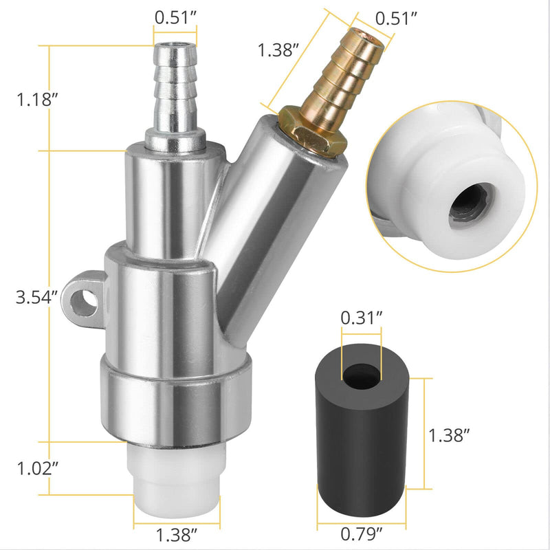 [Australia - AusPower] - Bohaner Sand Blasting Gun, Air Sandblasting Gun Tool with a 8mm Boron Carbide Sandblasting Nozzle, Sandblasting Nozzles for Grinding Machine Cabinet Parts 