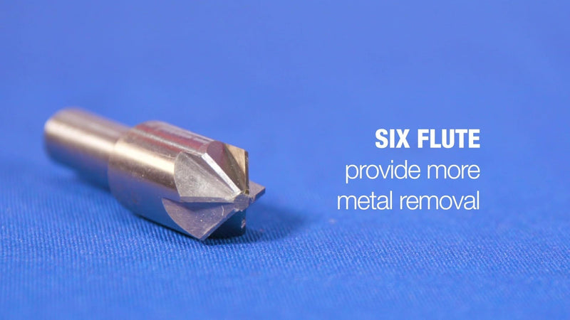 Drill America - DEWCHAT1-82 1"-82 High Speed Steel 6 Flute Chatterless Countersink, Dew Series