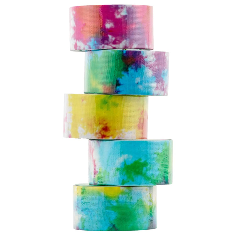 Duck Tape Pattern Colours Tie Dye. Arts & Crafts, DIY, Crafts, Gift Wrapping, Decorative, Scrapbook, Scrapbooking, Bullet Journal, Planner, Party, Festivals, Decoration - 48mm x 9.1m Single Roll