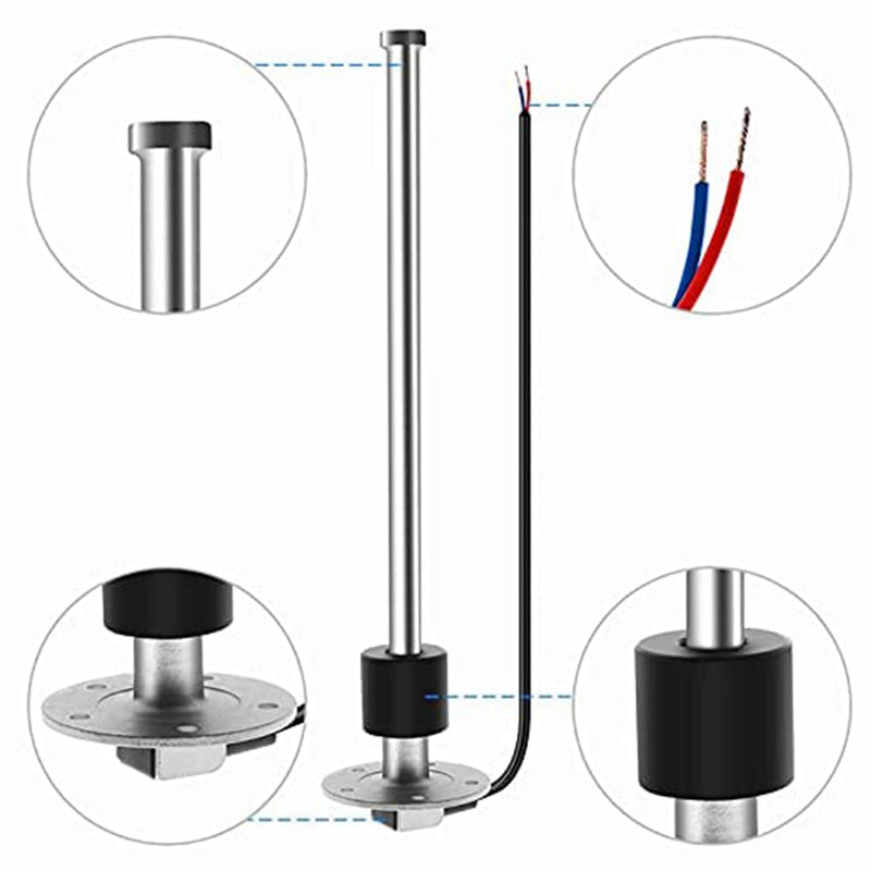 [Australia - AusPower] - Geloo Level Sensor, Stainless Steel Fuel Sending Unit Water Level Indicator Sensor Car Fuel Water Level Sensor for Fuel Water Indicator 0~190 Ohm (150 mm) 150mm 