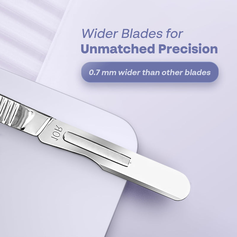 [Australia - AusPower] - Stainless Steel 10R Blades Dermaplaning 10R Pack of 100 Dermaplaning Blades 10r, Size 10r Scalpel Blades, Dermablade Dermaplane Blades 10r Individually Wrapped Disposable 10r Blades #10R Stainless Steel 