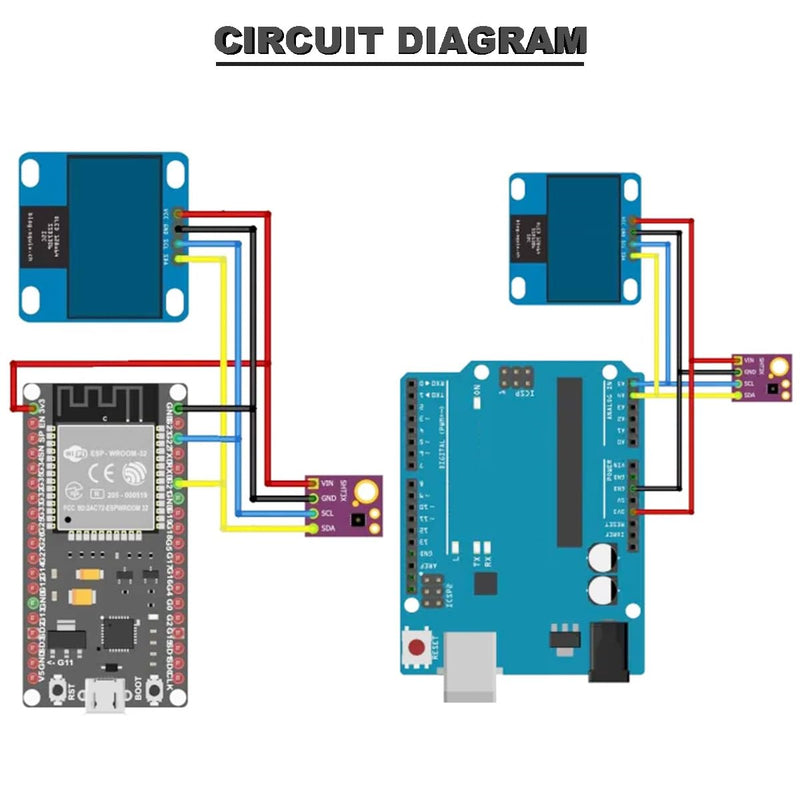 [Australia - AusPower] - Temperature and Humidity Sensor Module SHT31 SHT31-D IIC I2C Interface Digital Output 3.3V 5V with Male and Female Cables for Arduino 