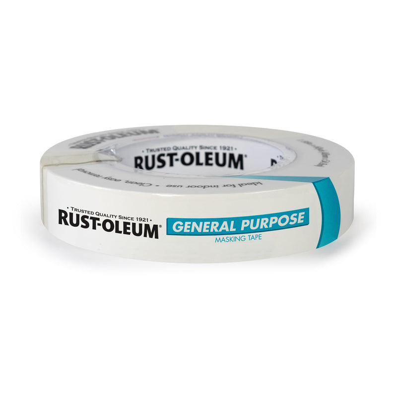 Rust-Oleum General Purpose Multi-Surface Adhesive Masking Tape, Adheres Securely and Removes Easily, 0.94" x 60yd, Single Roll Beige