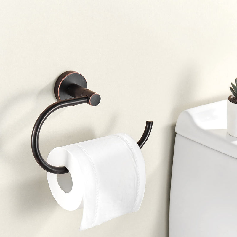 Bronze Toilet Paper Holder Towel Ring,Oil Rubbed Bronze Toilet Roll Holder Hand Towel Holder Bathroom Accessories,Wall Mount Rustic Farmhouse Rustproof Stainless Steel Hardware Set 2PC Oil Rubbed Bronze