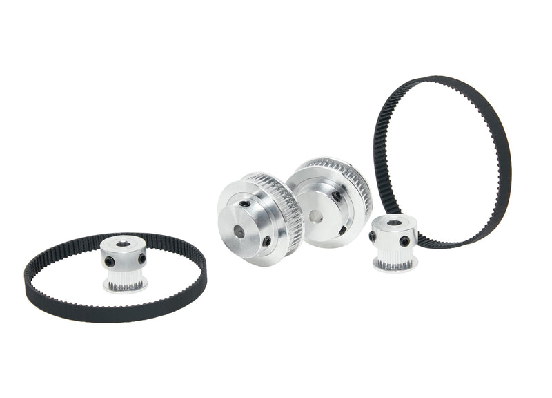 [Australia - AusPower] - 2PCS Set 2GT Aluminum Timing Pulley 20&48 Teeth 5mm Bore Synchronous Wheel with 2PCS Length 200mm Width 6mm Belt (20-48T-5B-6) 20-48T-5B-6MM 