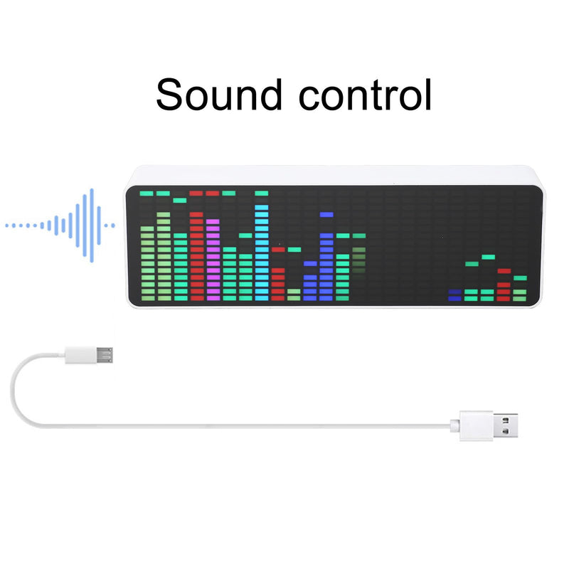[Australia - AusPower] - Audio Spectrum Analyzer Display, Music Voice Rhythm Spectrum Display, with 20 Spectrum Display Modes, 4 Clock Display Modes and 2 Way Alarm Functions 